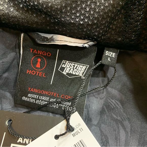 DC Justice League Tango Hotel hooded 'Villians & Heroes' Windbreaker Jacket - Picture 13 of 15